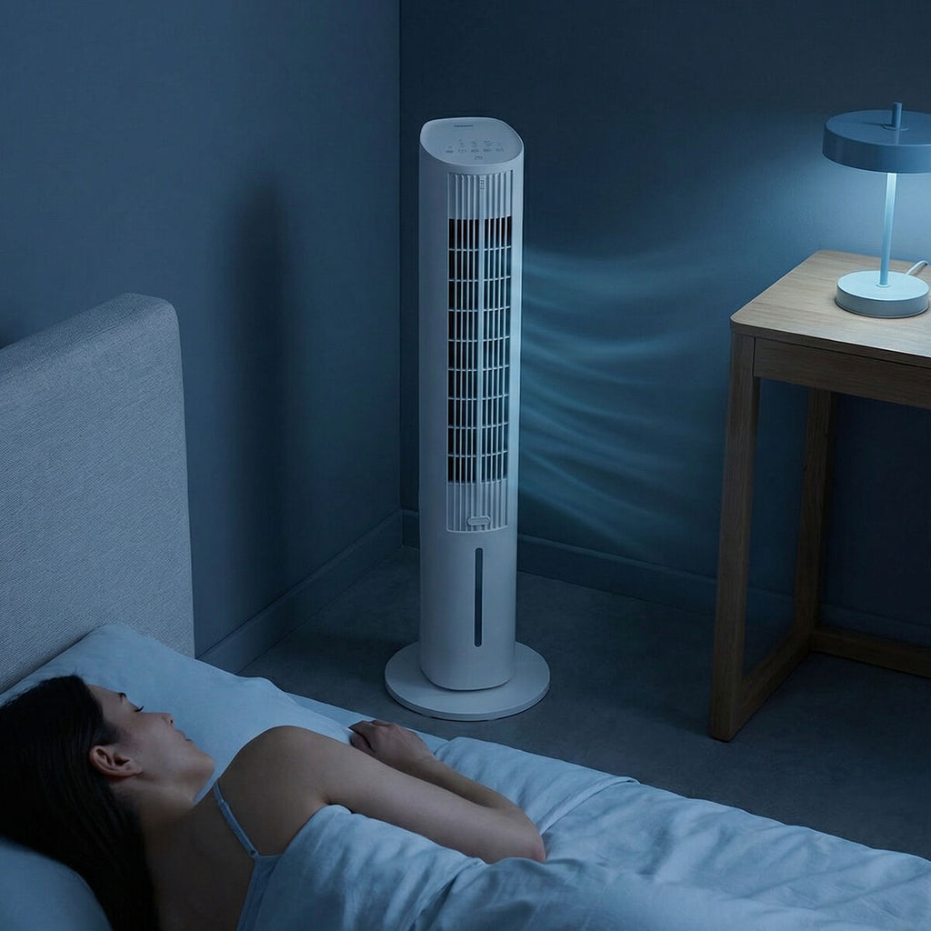 Climatizzatore Evaporativo Portatile a Torre Multifunzione con Telecomando Hushly InnovaGoods