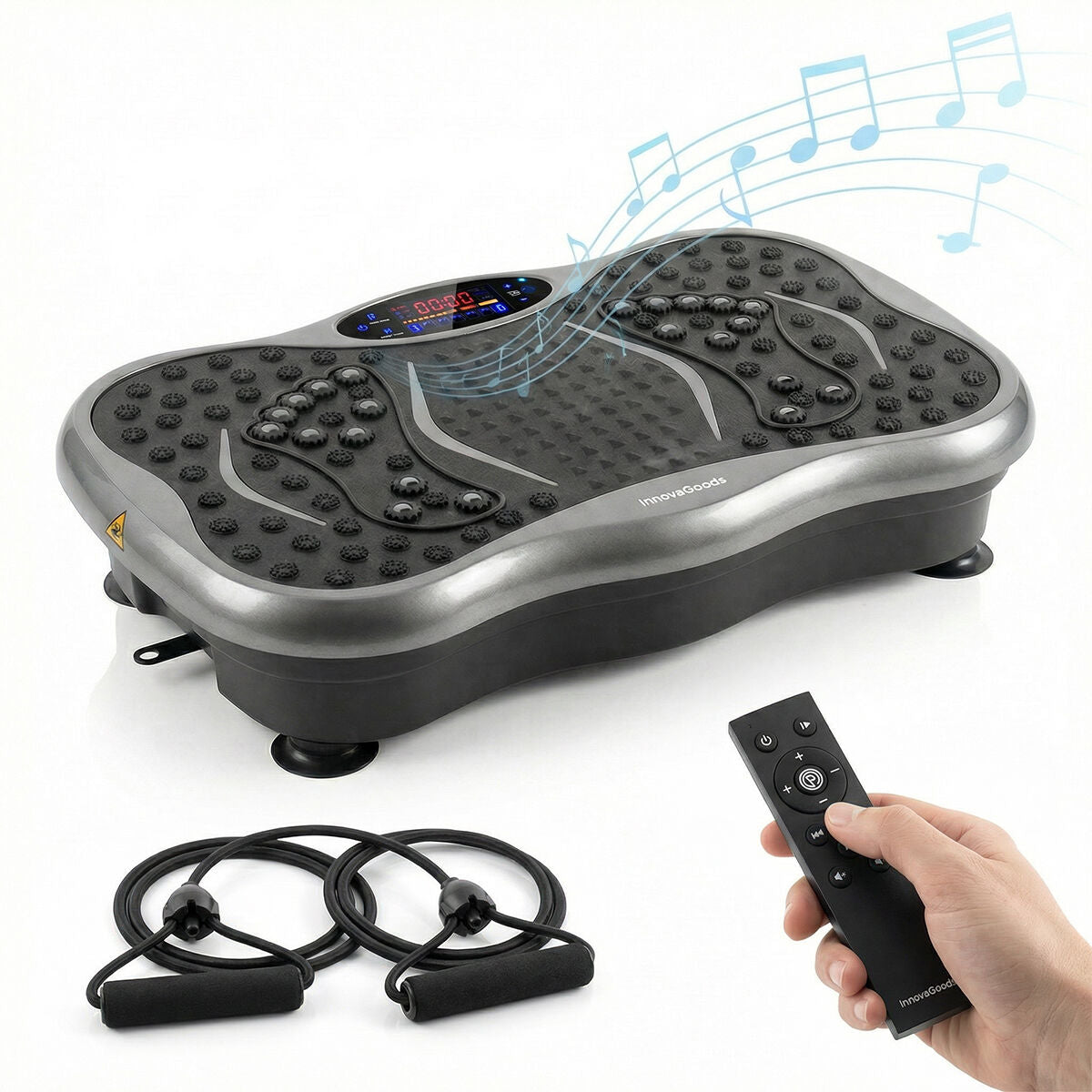 Piattaforma Vibrante con Altoparlante, Bande di Resistenza e Telecomando Vivflow InnovaGoods